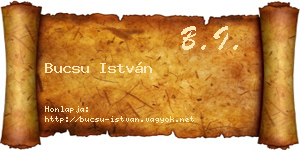 Bucsu István névjegykártya