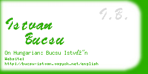 istvan bucsu business card